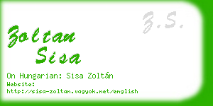 zoltan sisa business card